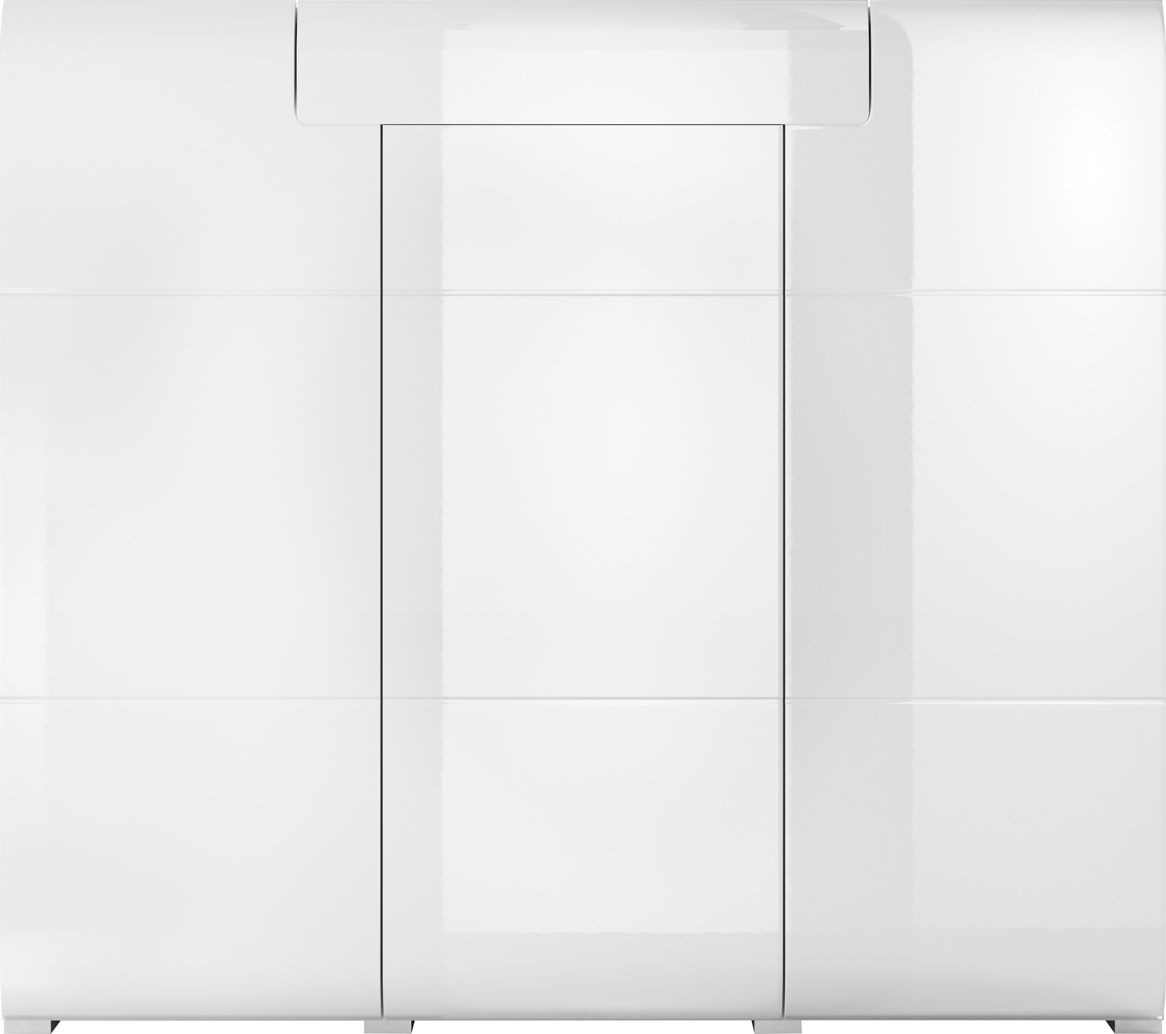 INOSIGN Highboard »Toledo,Breite 147,5 cm,trendige Hochkommode mit 3 Türen 1SK« Hochschrank mit viel Stauraum, stylische Hochglanzfronten