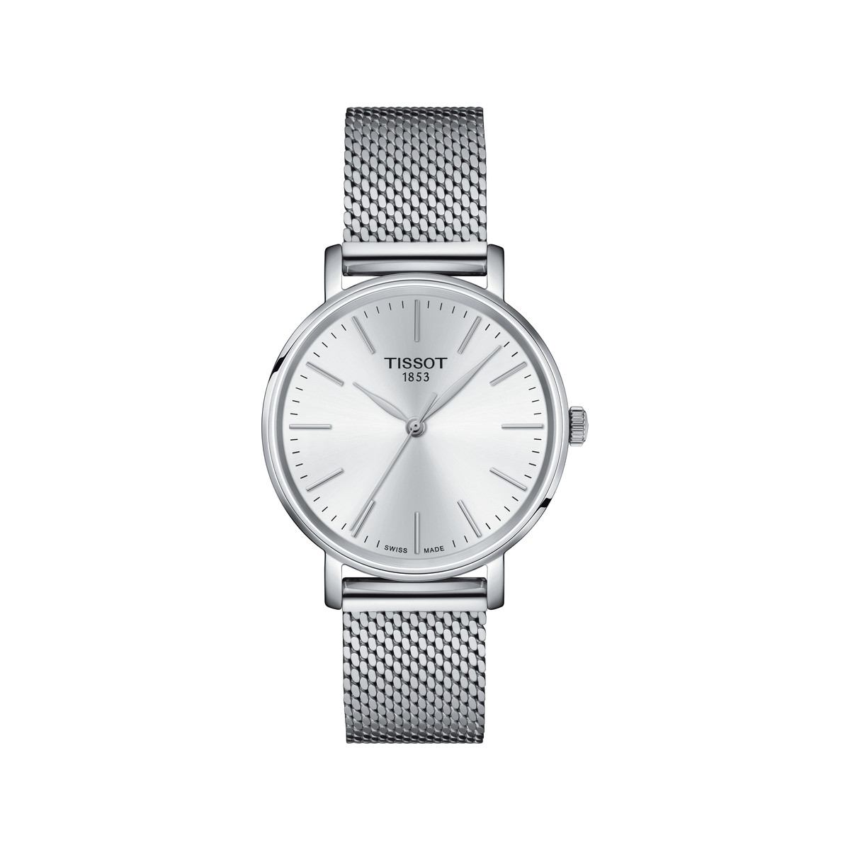 Montre TISSOT t-classic femme bracelet acier gris