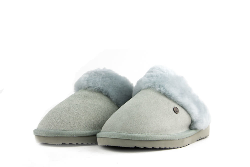 Warmbat Pantoffels Flurry Ice Blue Suede