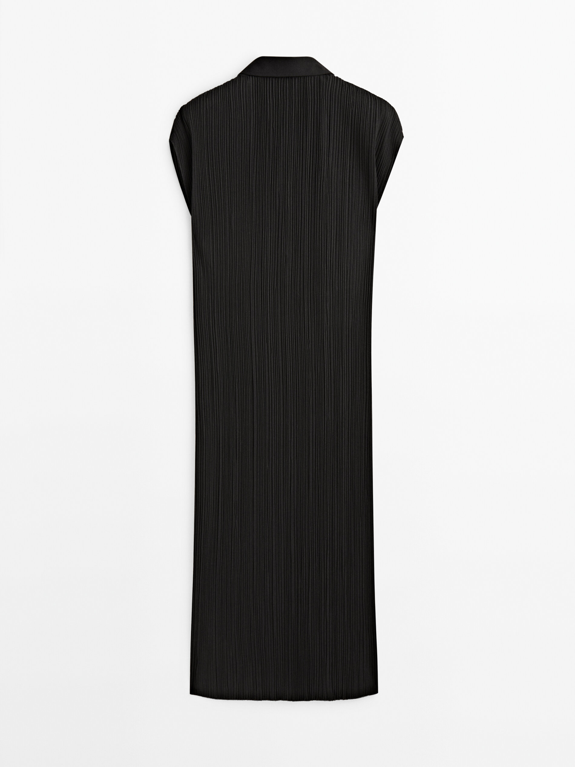 Vestido Polo Plissado - PRETO