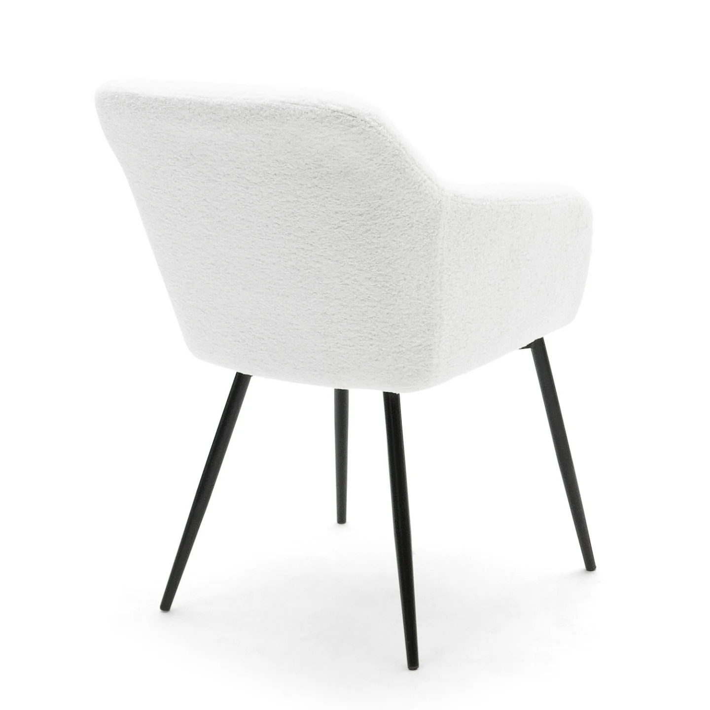 Lot de 2 chaises de salle à manger, fauteuils de table SHELIA en tissu bouclette