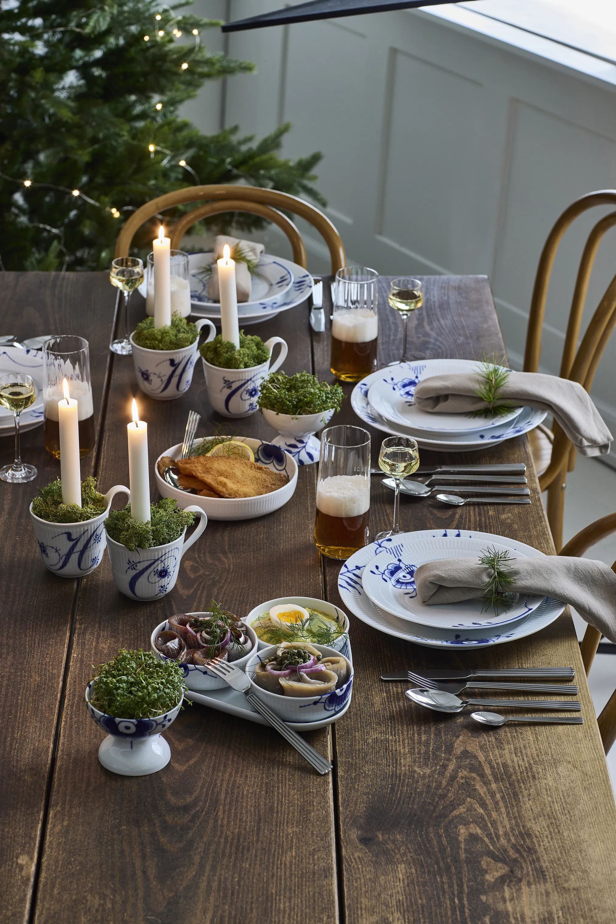 Royal Copenhagen Blå Mega Riflet Ovnfast Fad