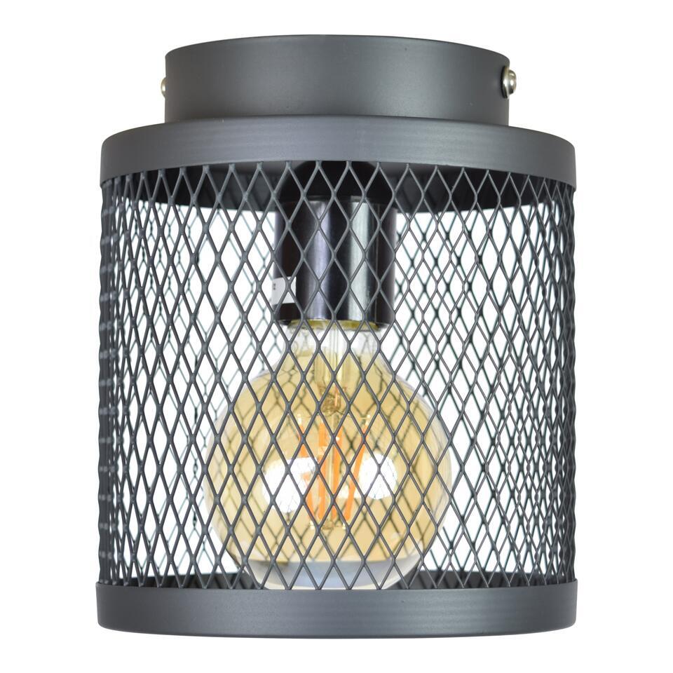 Plafondlamp Fence Ø18cm. vintage black