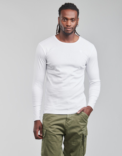 G-Star Raw - BASE R T LS 1-PACK - Blanc