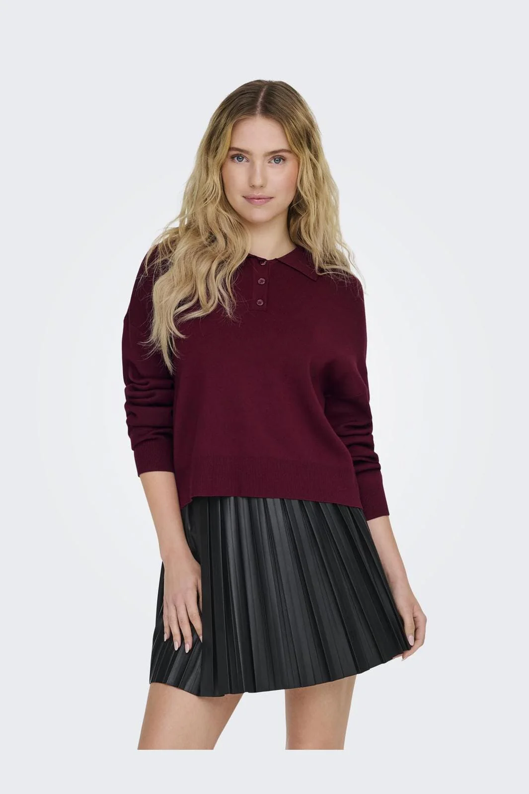 Only Onllucy Ls Polo Neck Knt 4756240 cabernet