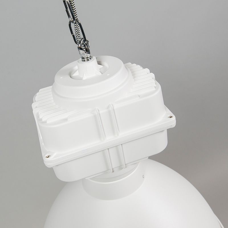 Set van 2 industriële hanglampen klein mat wit - Sicko