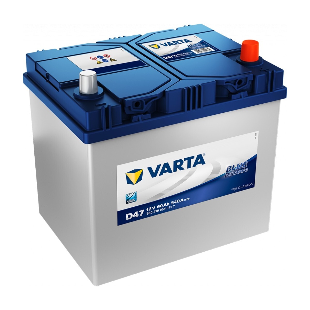 VARTA Blue Dynamic Batteri 12V 60AH 540CCA (232x173x200/225mm) +høyre D47