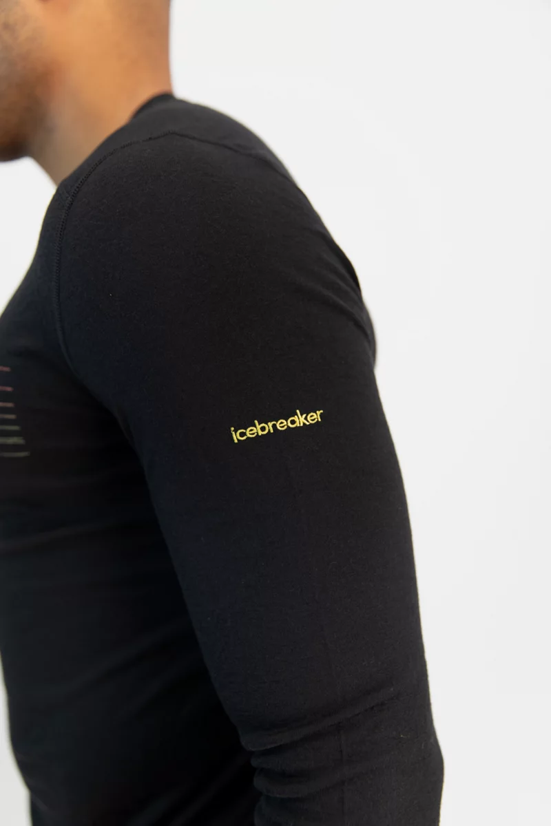 icebreaker Merino 200 Oasis Ski Stripes Herren Thermo Longsleeve