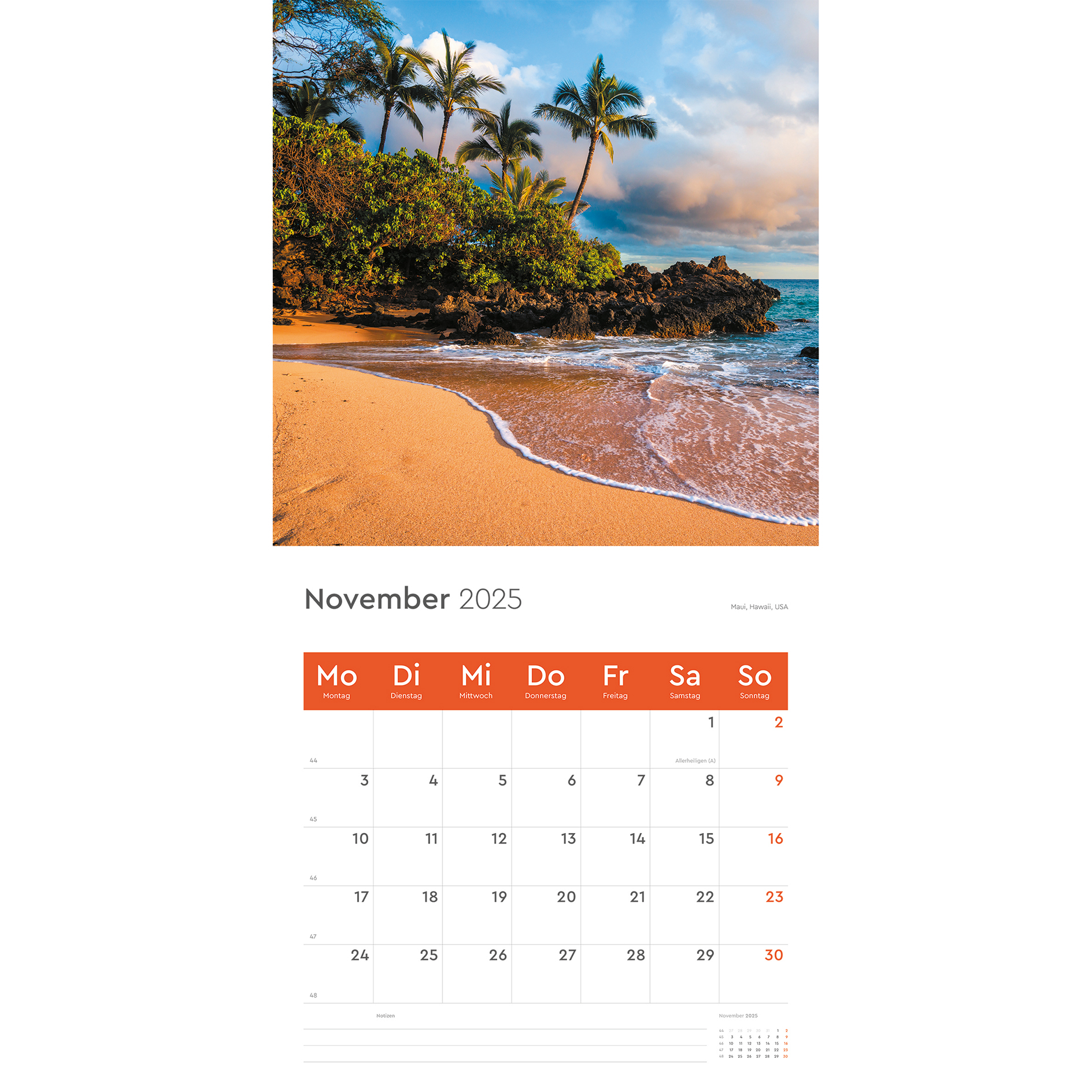 Broschürenkalender 2025 - Trauminseln - 30x30 cm