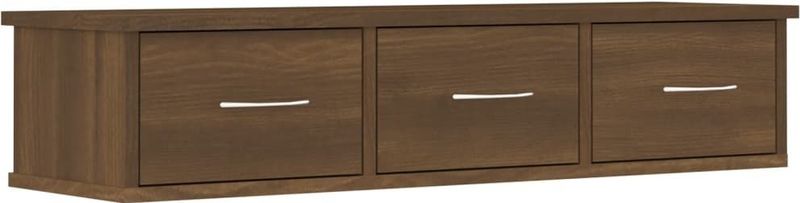 vidaXL - Wandkast - Bruin - Bewerkt Hout - 3 Lades