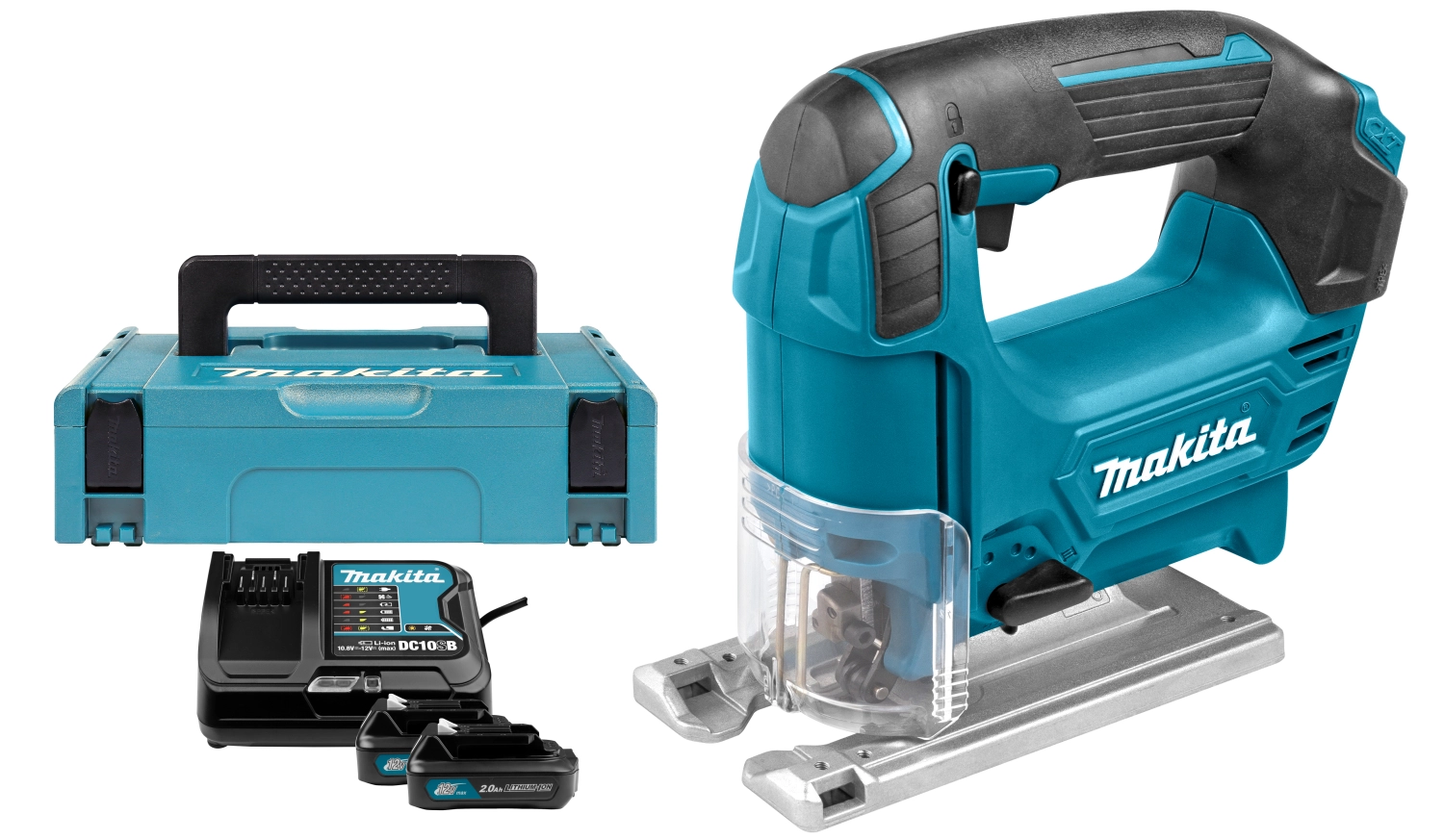 Makita JV101DSME 10.8V Li-Ion Schuifaccu decoupeerzaag set (2x 4.0Ah accu) in koffer - D-greep