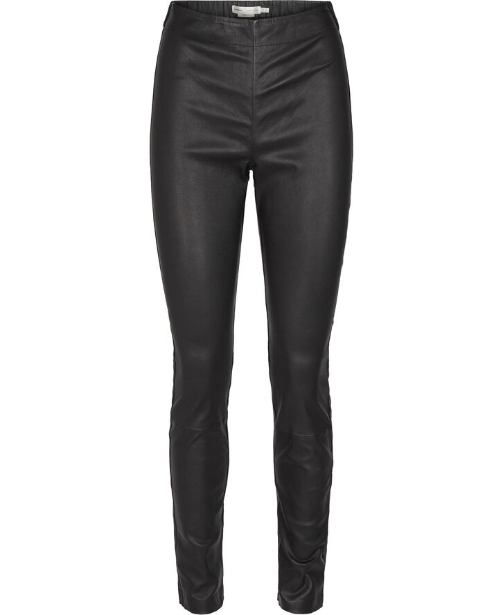 InWear Luella leather leggings premium Sort