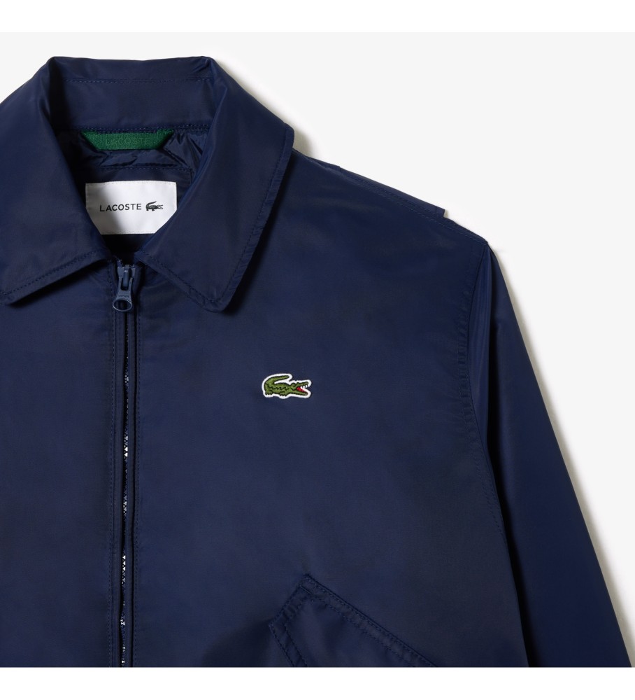 Jaqueta bomber oversized azul marinho da Lacoste