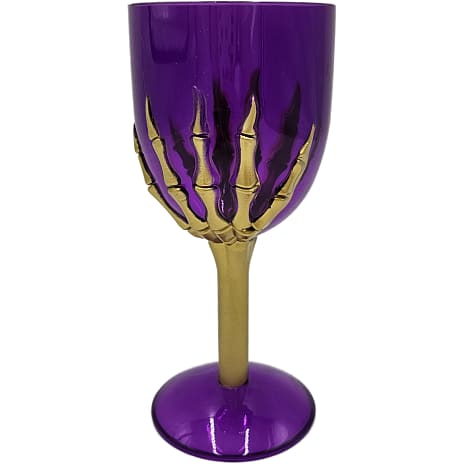 Halloween vinglas H: 17,5 cm - flere varianter - assorteret