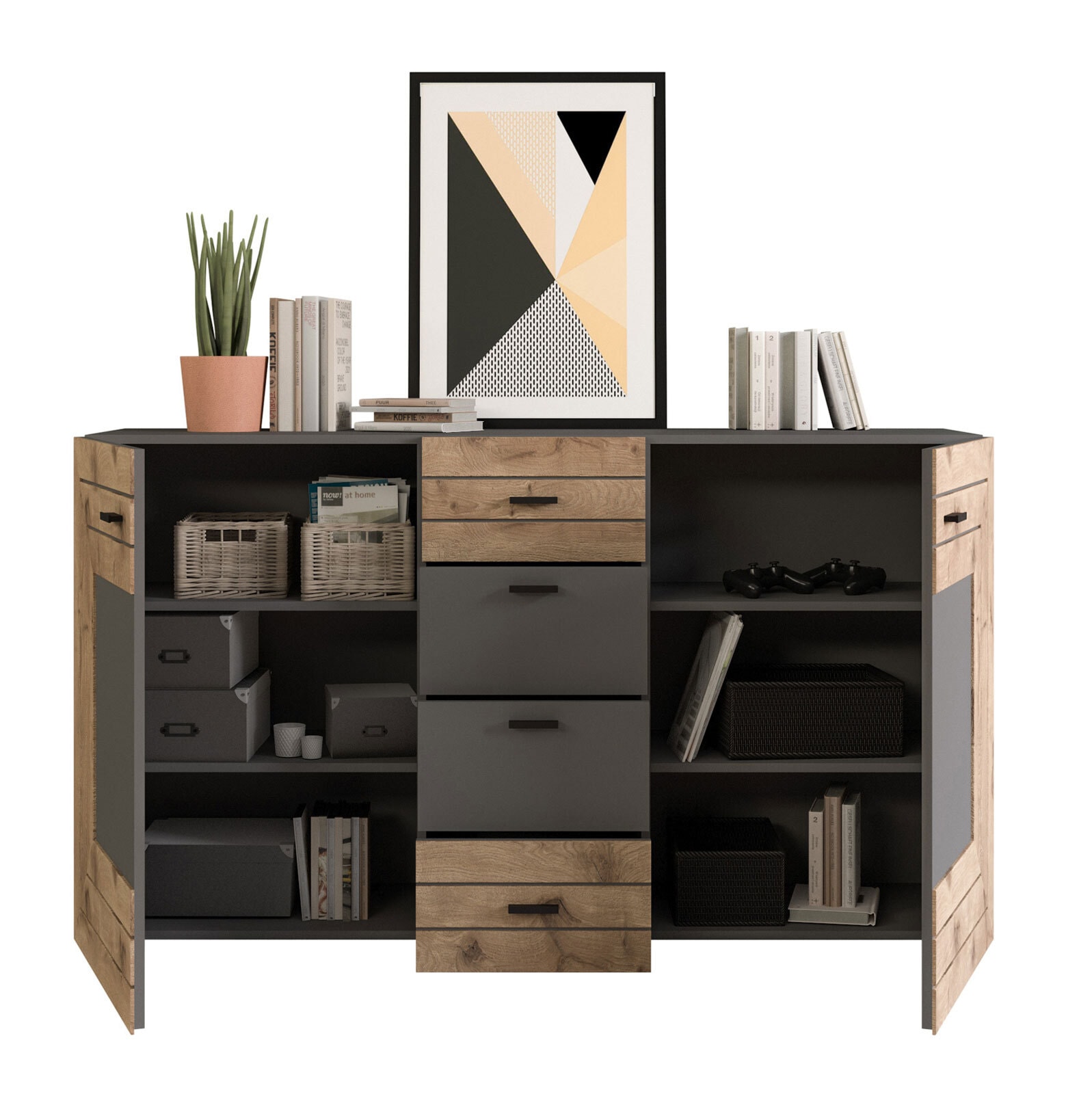 Sideboard FRENO Oak/ grau