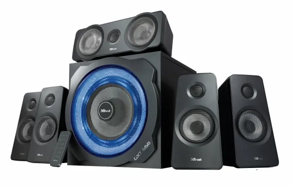 Trust GXT 658 TYTAN - Højttalersystem - 5.1-kanal - 90 Watt (Total) - sort