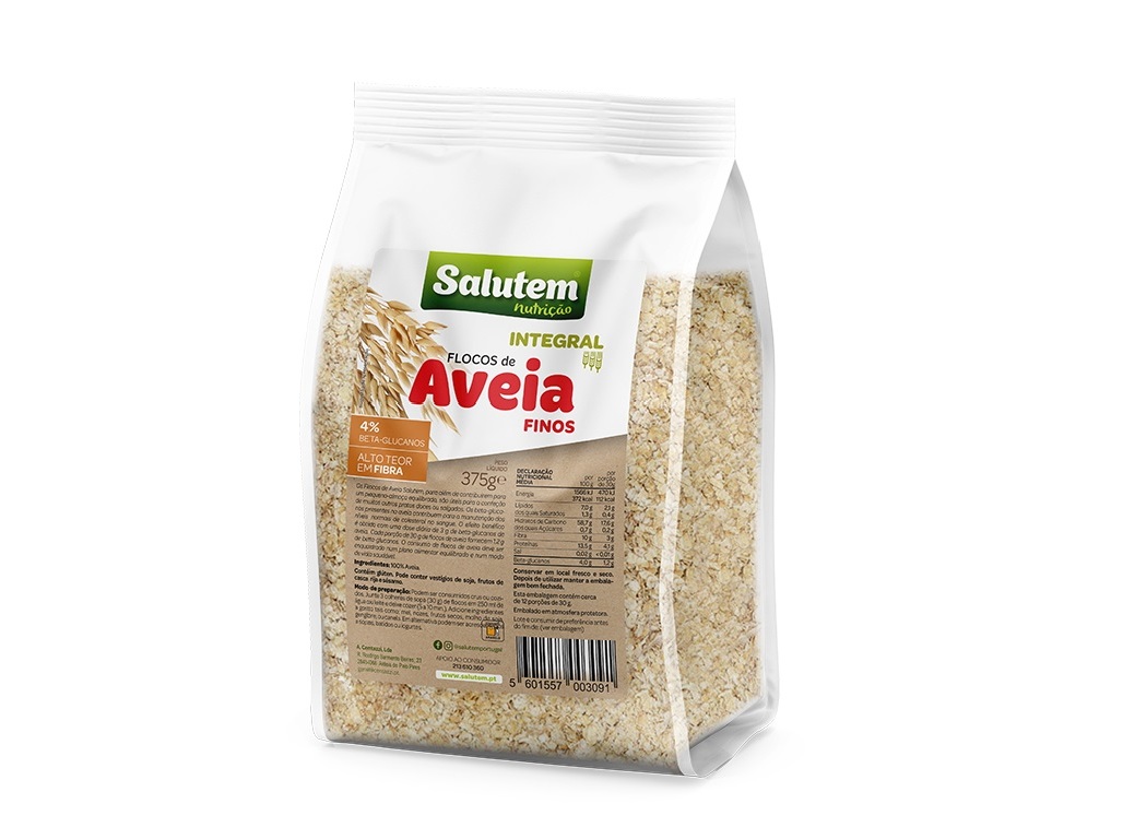 FLOCOS SALUTEM AVEIA FINOS INTEGRAIS 375G