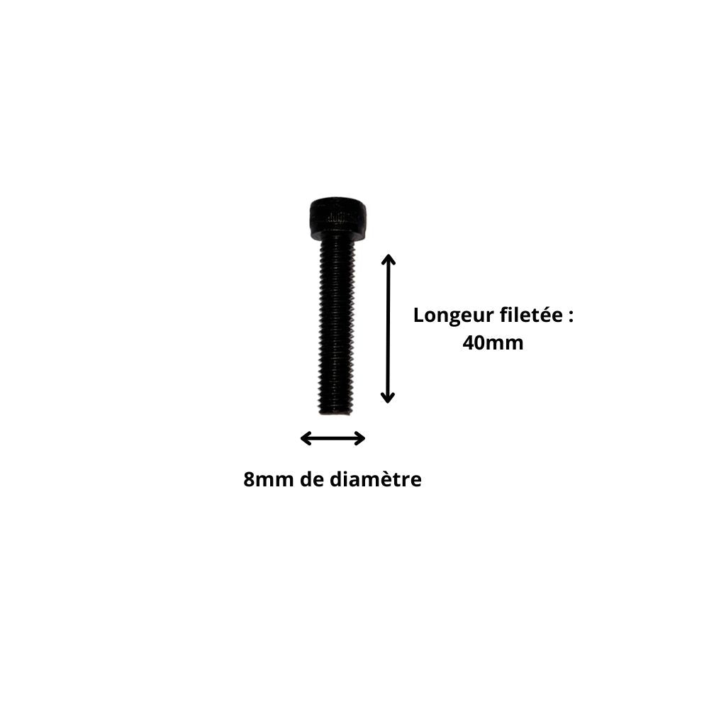 Vis M8x40 à Tête Cylindrique et Empreinte Allen (Pack de 10)
