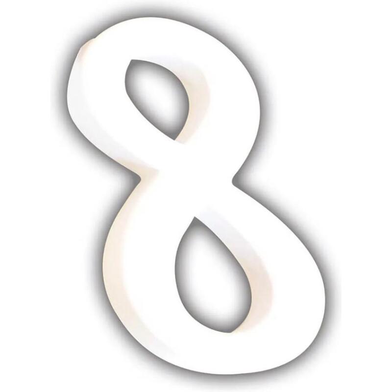 Petit chiffre 8 12cm - Blanc