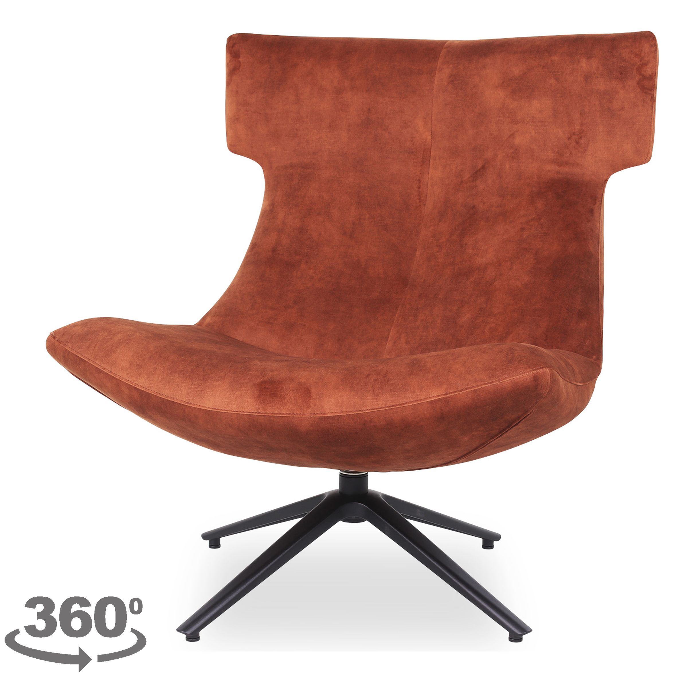 Draaifauteuil Lowie B83 x D83 x H96 cm