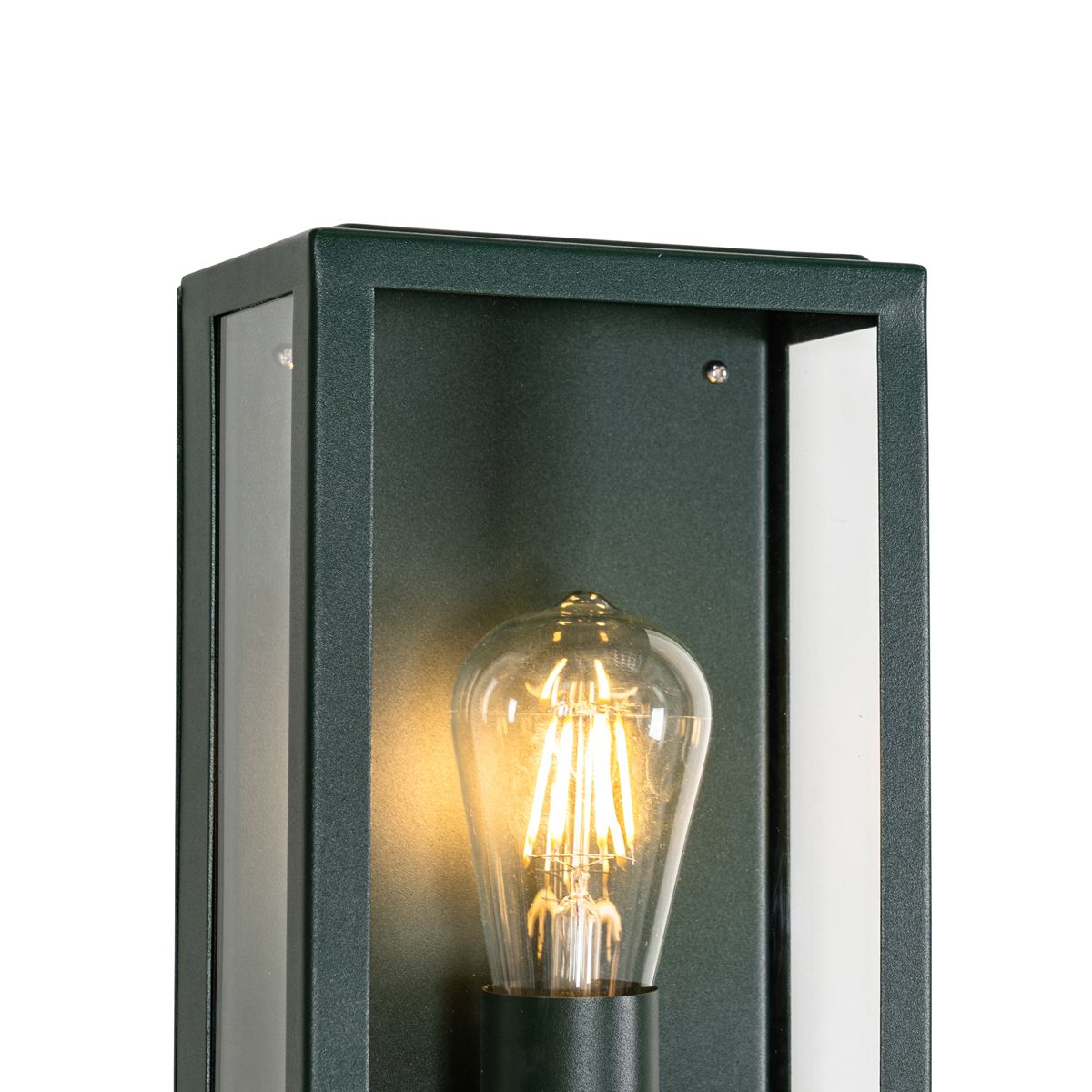 Buiten wandlamp donker groen met schemersensor IP44 - Rotterdam