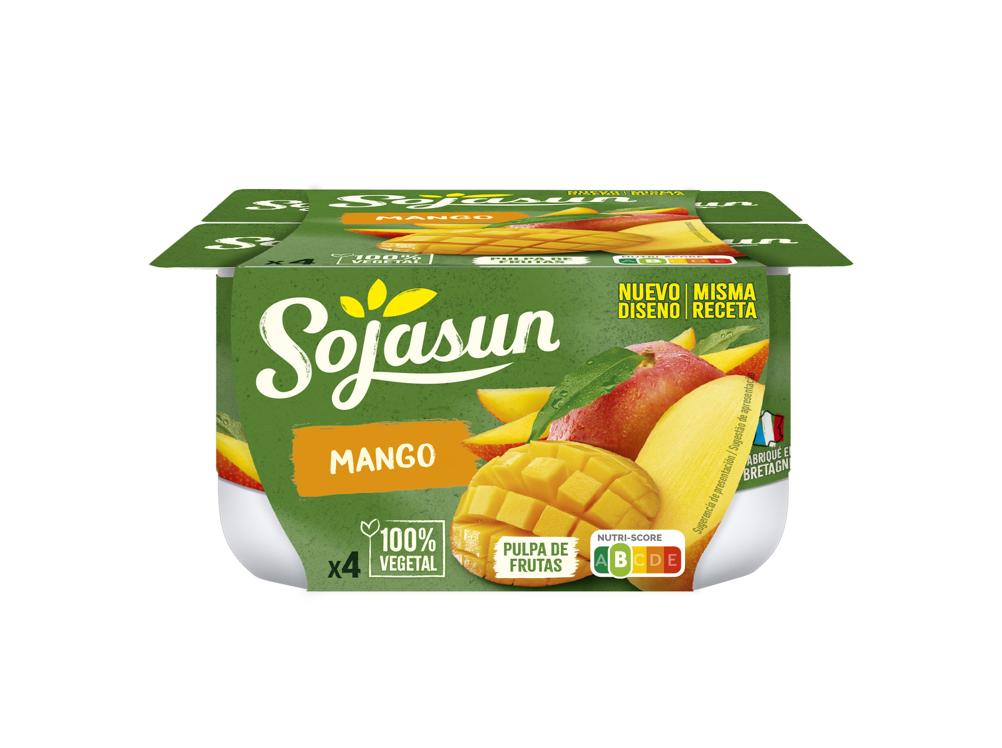 SOJAGURTE SOJASUN MANGA 4X100G