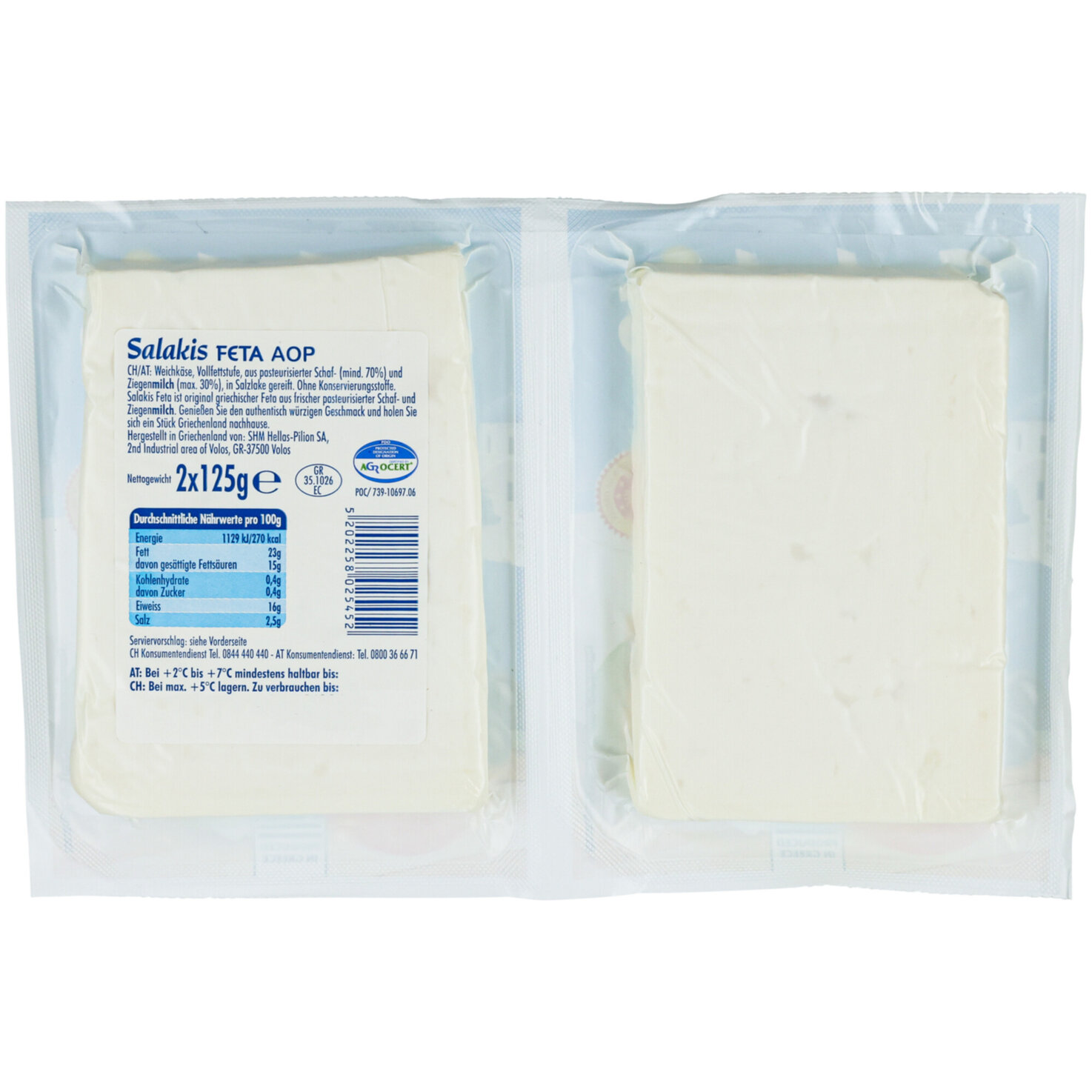 Salakis AOP Feta 2x125g -