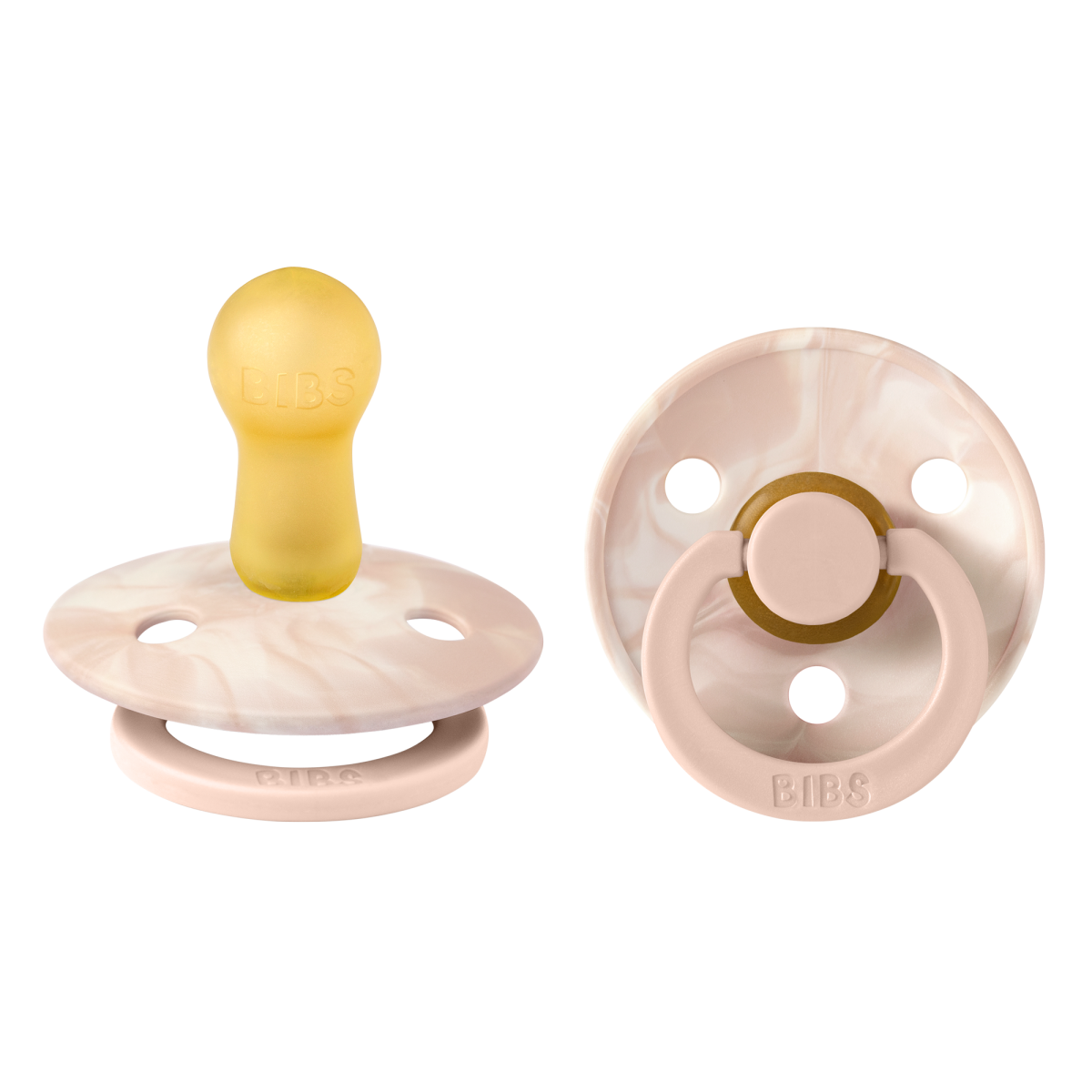 BIBS Colour Tie Dye 2 PACK Latex Size 2 Blush Ivory