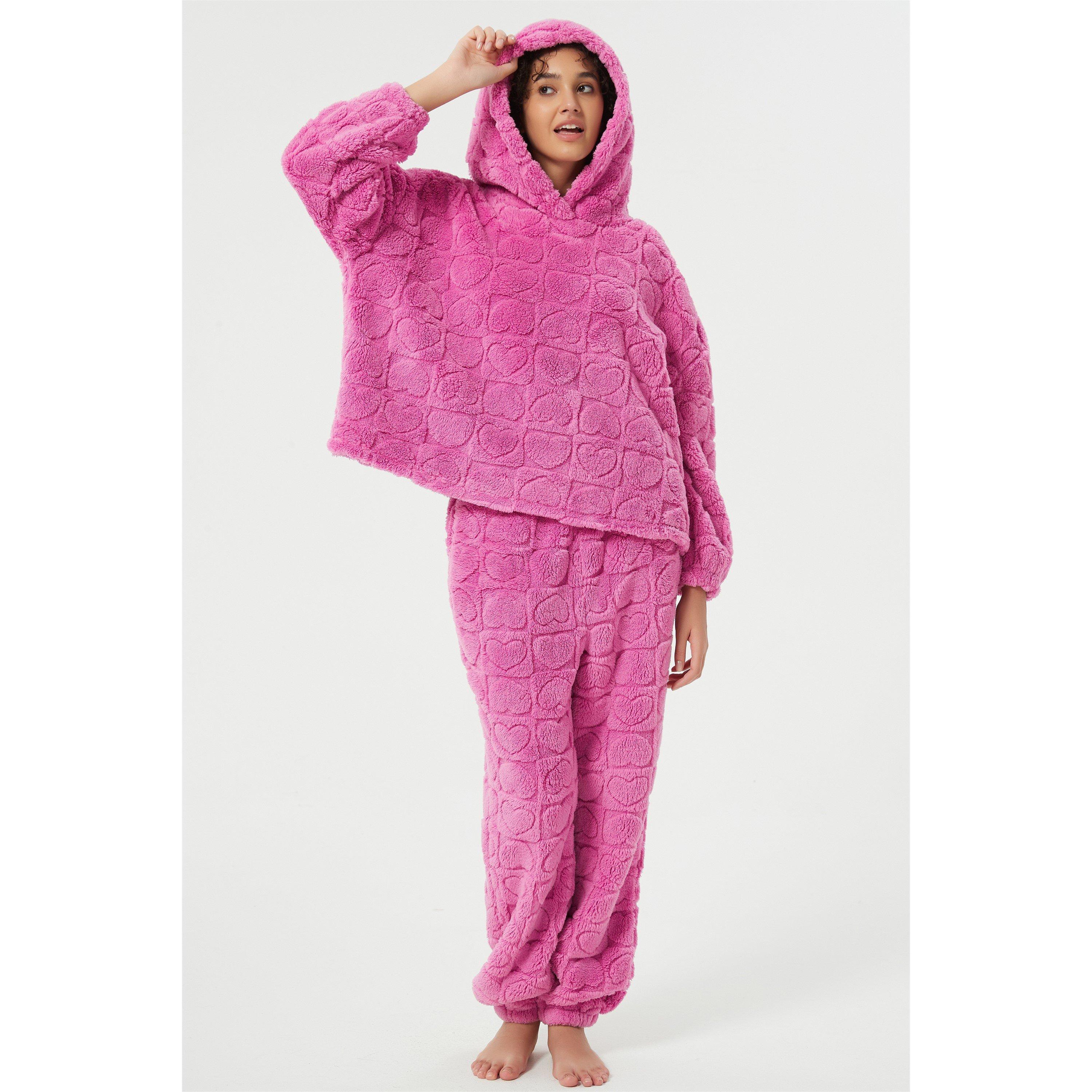 Linea Ladies Heart Burnout Lounge Set