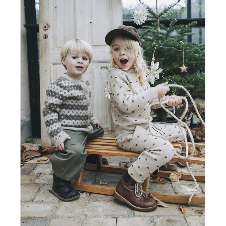 Fliink BENNA DOT PULLOVER Humus/carafe