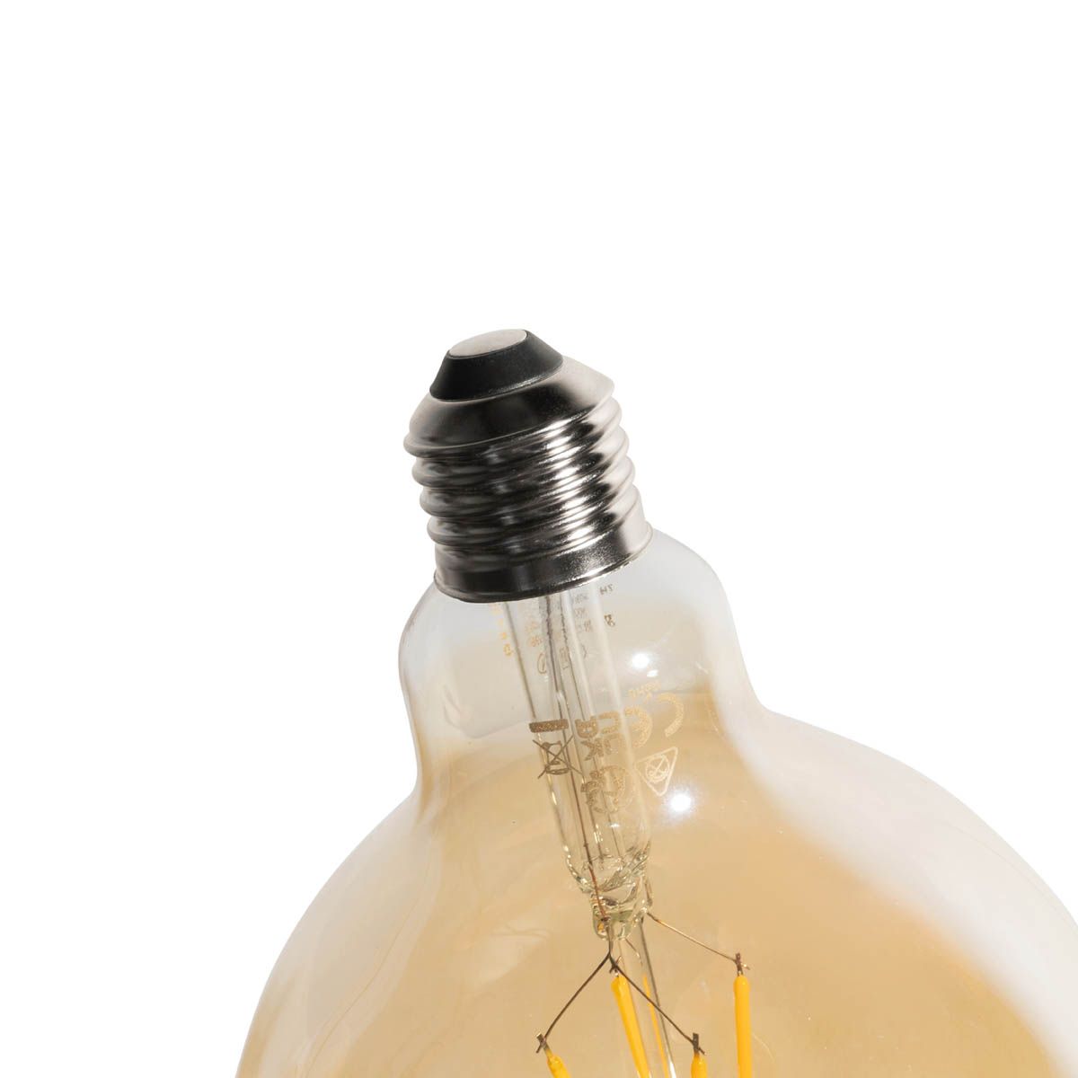 E27 dimbare LED goud G125 5W 450 lm 3000K