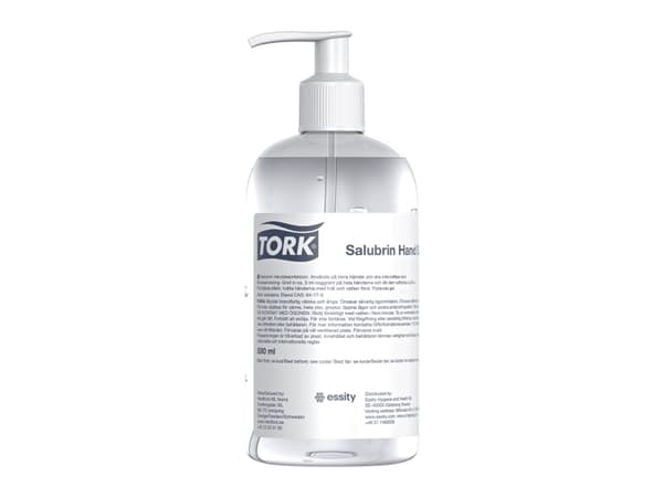 Hånddesinfektions gel Tork 500 ml Salubrin 70% pumpeflaske - (karton á 8 stk.)