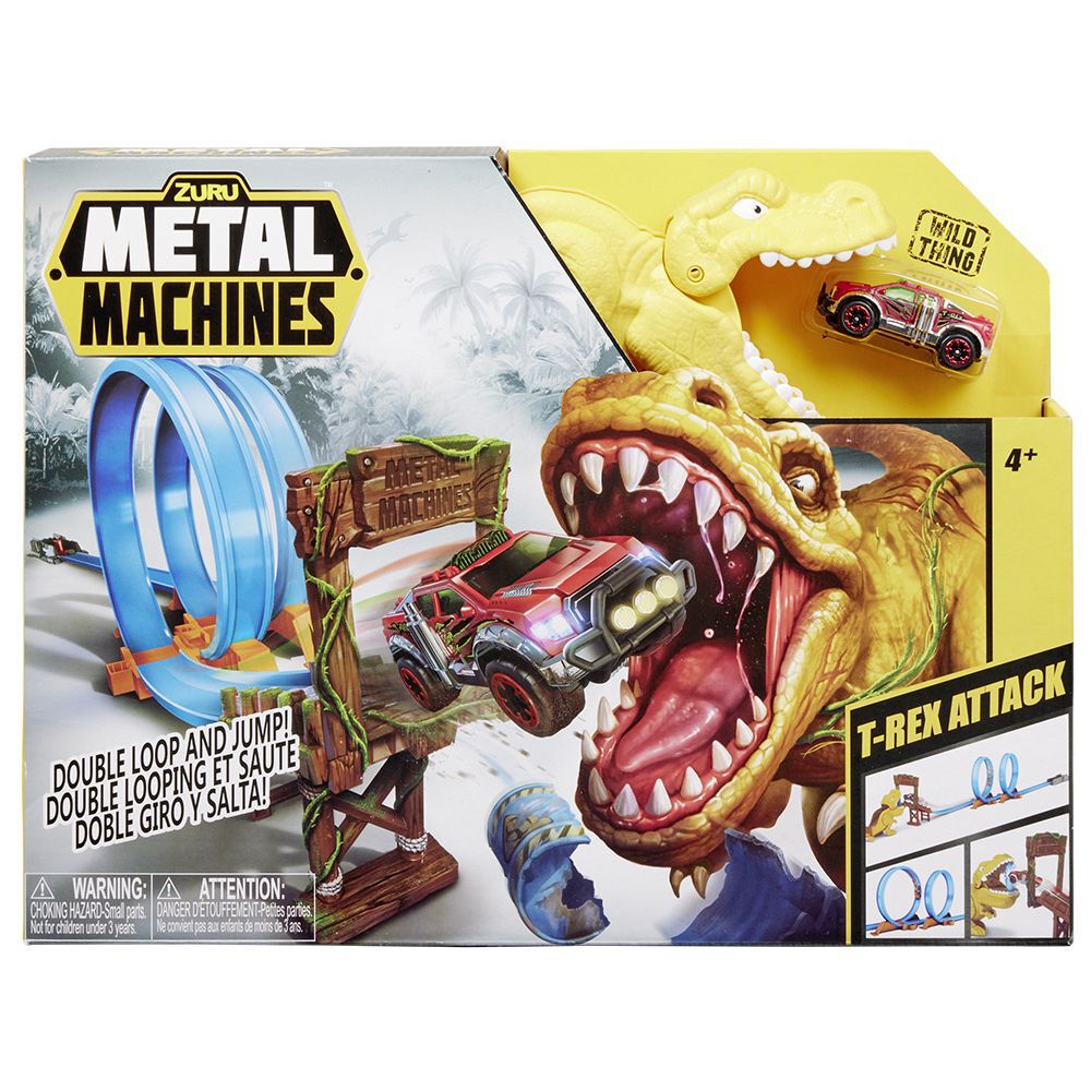 Circuit Zuru métal avec figurine T Rex