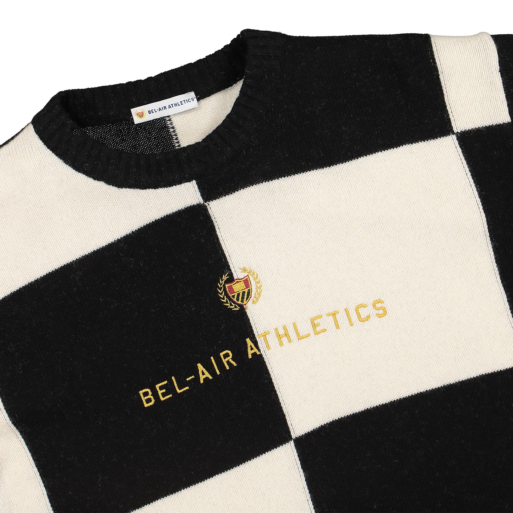 Bel-Air Athletics<br>Colour Block Intarsia Knit Sweater
