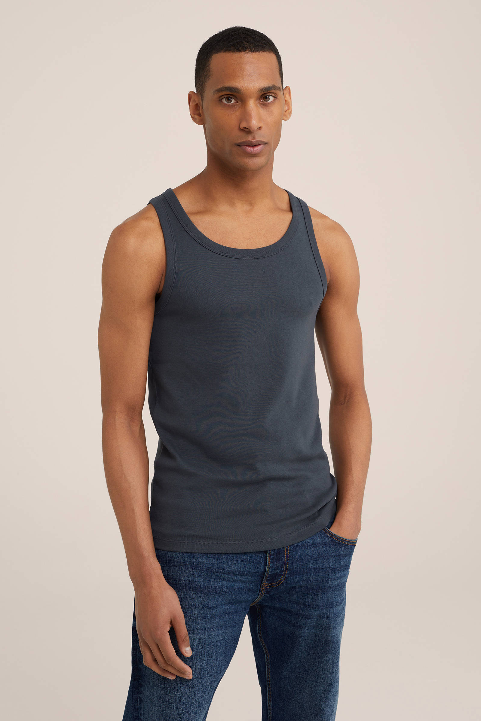 WE Fashion hemd donkerblauw