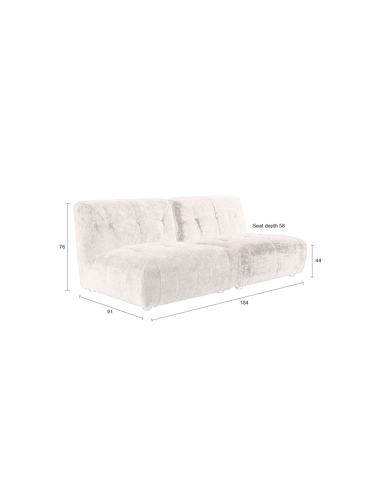 Sofa Giada 2-Seater Plum