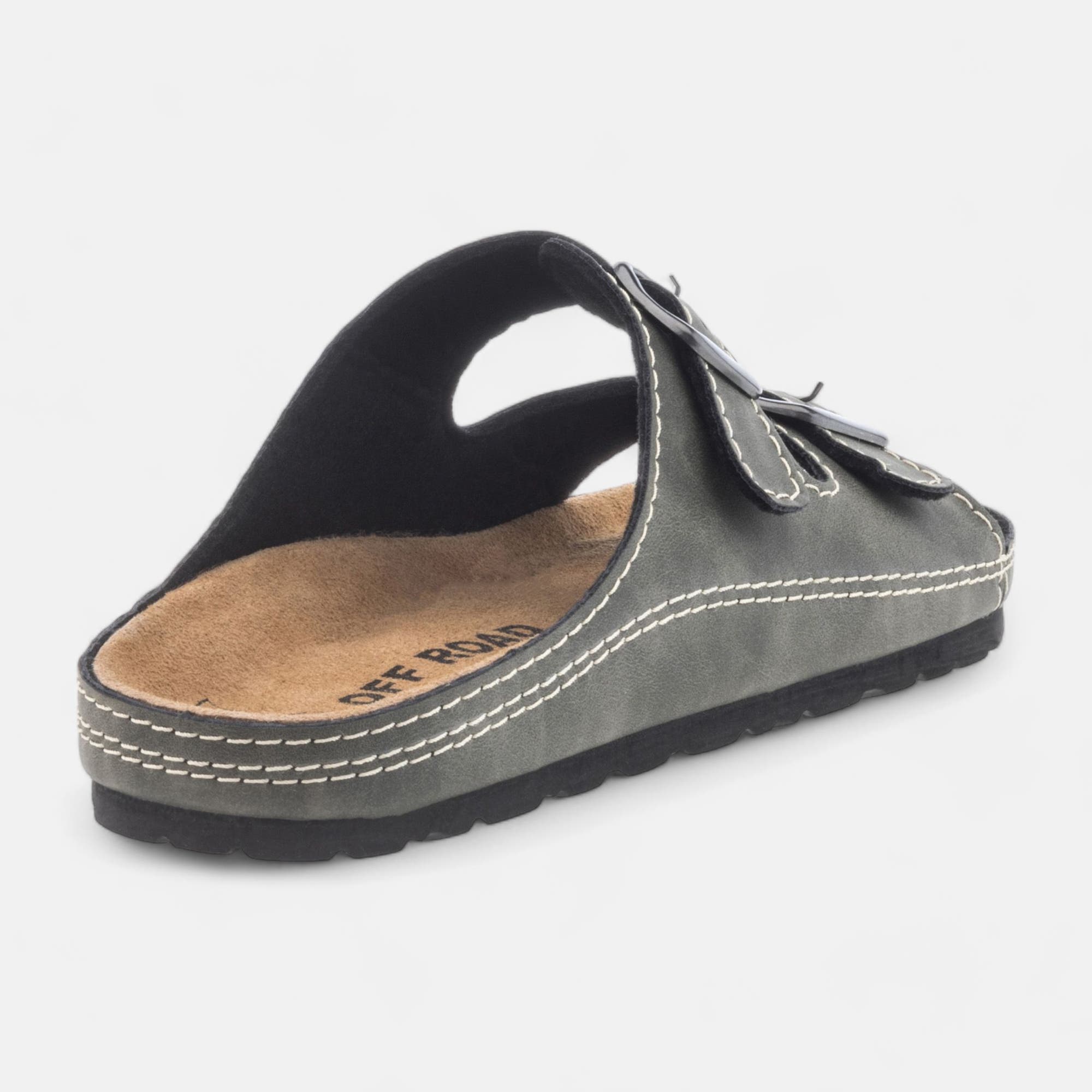 Mules semelle liège Homme kaki