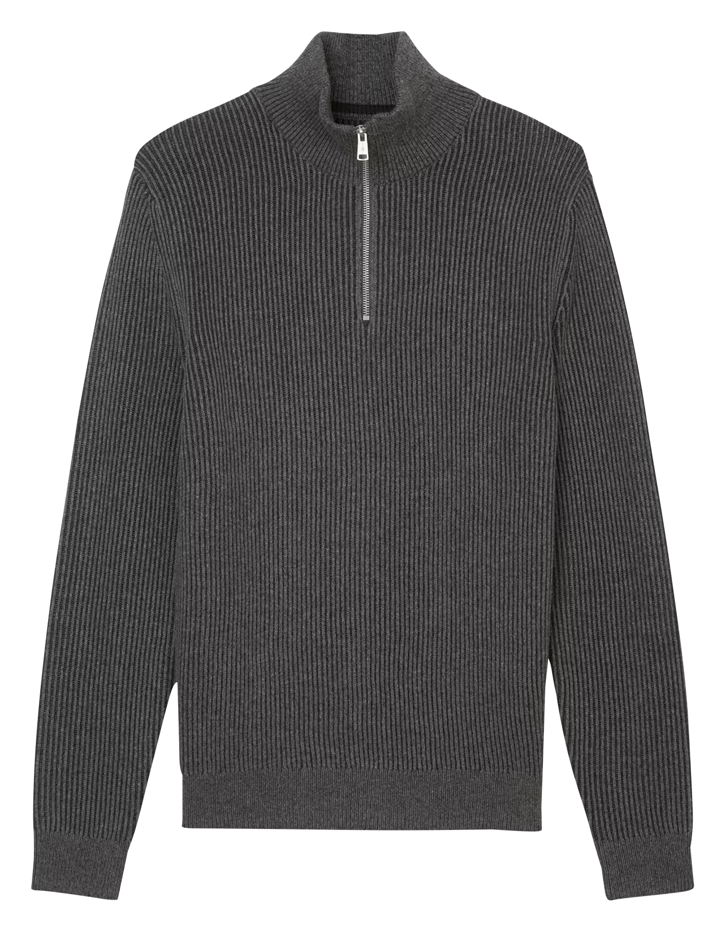 Pull col zippé| Gris