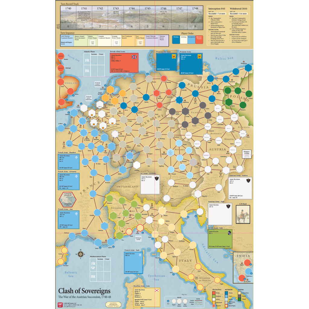 Clash of Sovereigns - Clash of Monarchs : Mounted Map