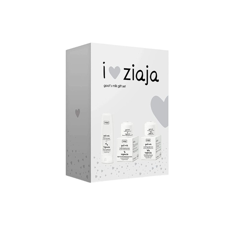 Ziaja Ziegenmilch-Geschenkset: Handcreme 80 ml + Tagescreme 50 ml + Nachtcreme 50 ml