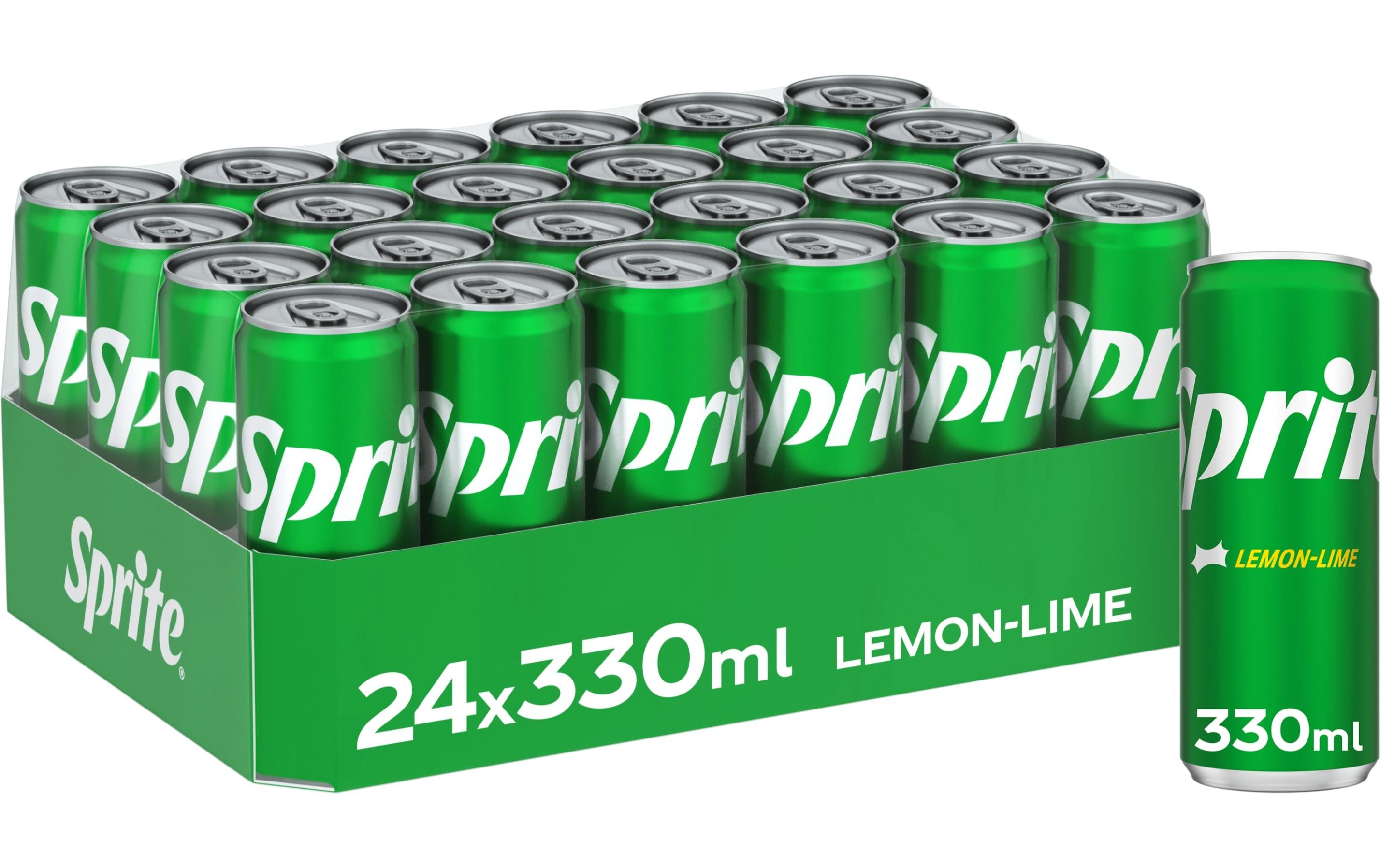Soft-Drinks Sprite 24 x 0.33 lKalorienarmes Erfrischungsgetränk mit Zitronen- und Limettenaromen