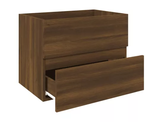 Armoire d'évier Chêne marron 60x38,5x45 cm Bois d'ingénierie