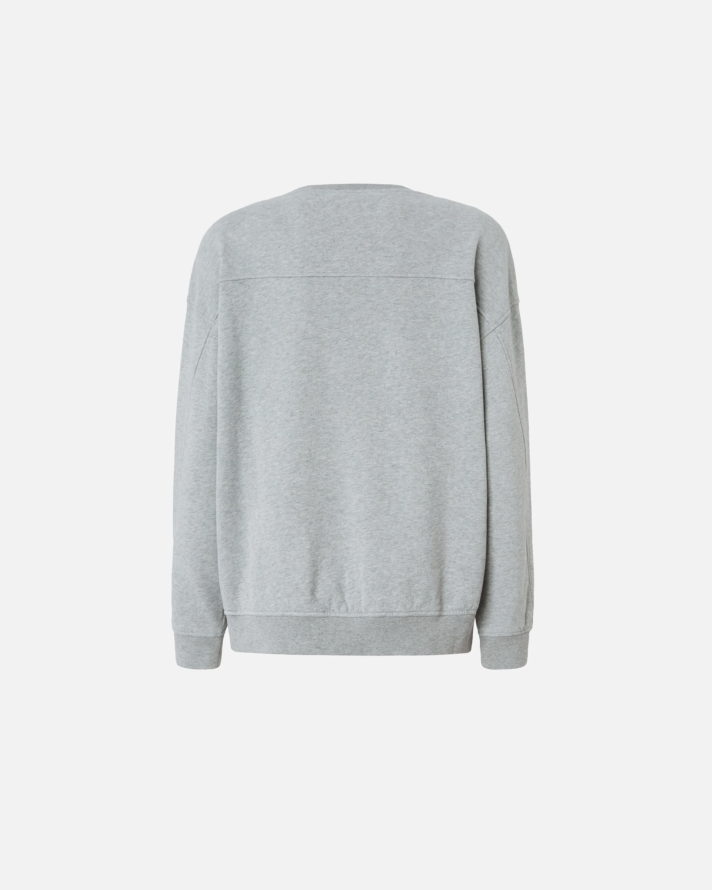 Sweat-shirt à col rond et logo brodé | Gris
