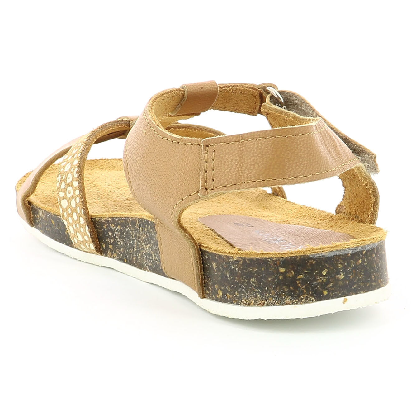 Kickers Sandales en Cuir Bodery léopard camel/marron