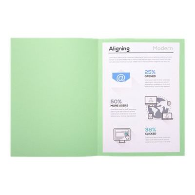 Exacompta Forever 180 - 50 Chemises - 170 gr - A4 - pour 200 feuilles - vert clair