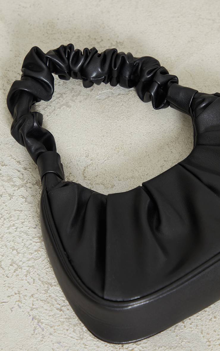 Noir Sac À Bandoulière Avec Anse Froncée Extrême