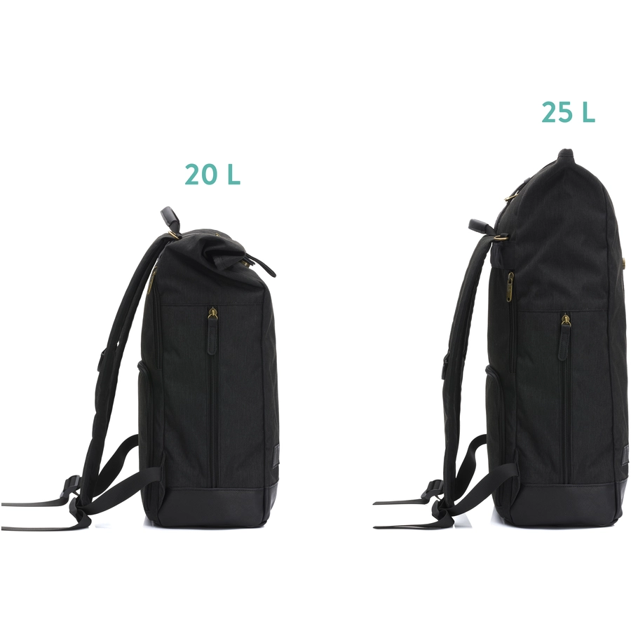Fillikid Wickelrucksack Rolltop Berlin schwarz