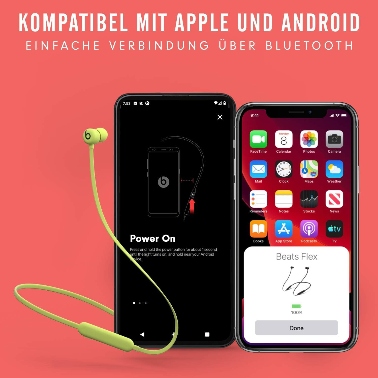 Flex magnetische Wireless Bluetooth Kopfhörer In-Ear Headset  (MYMC2ZM/A) - Schwarz