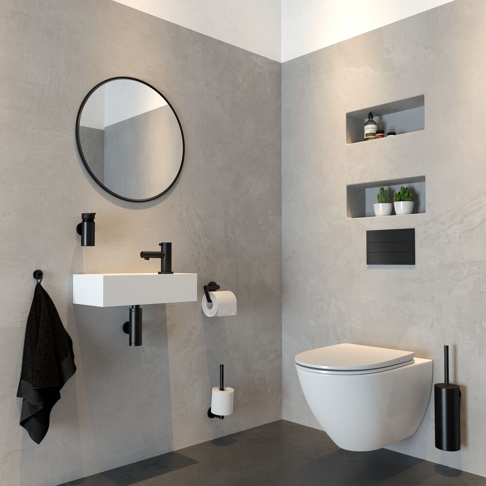 Tiger Noon Toiletrolhouder zonder Klep - Zwart