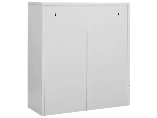 Armoire de bureau Gris clair 90x40x102 Acier